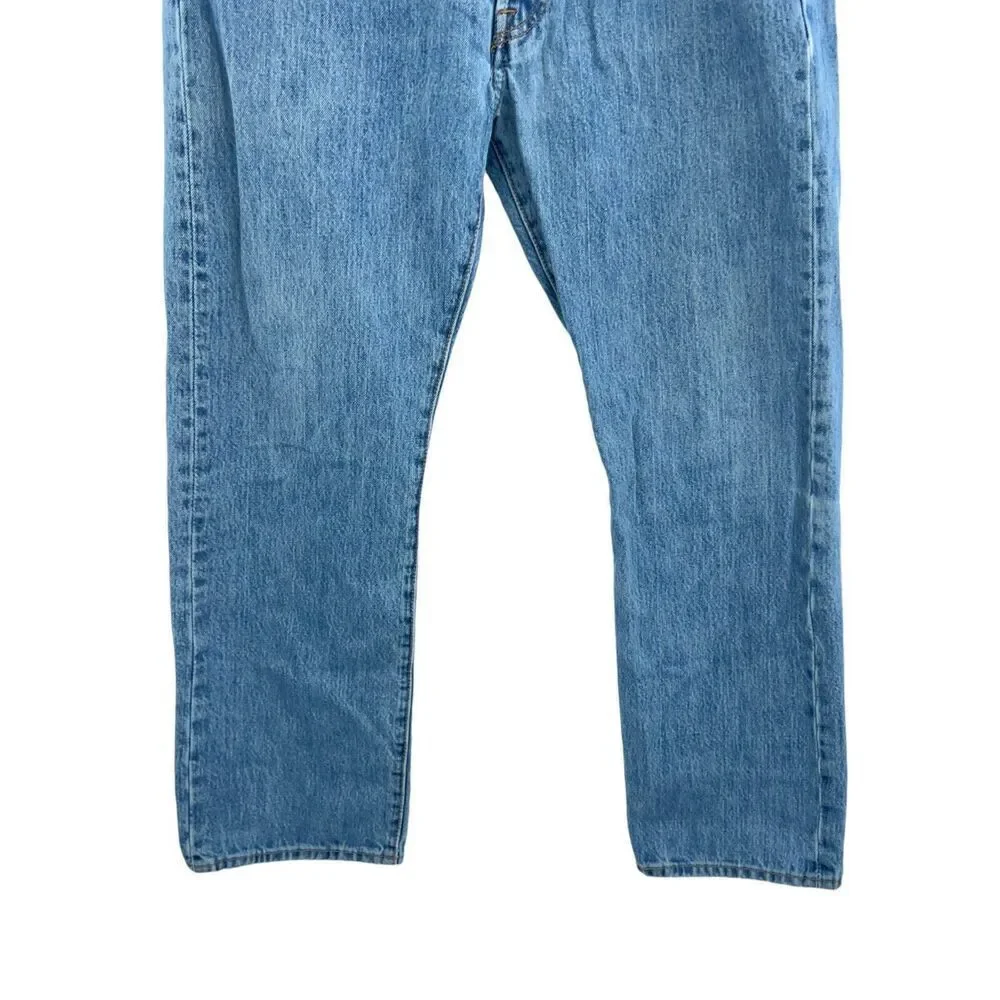 Levis 501 Jeans Men 36 / 30 Original Fit Straight Button Fly Cotton Denim Blue